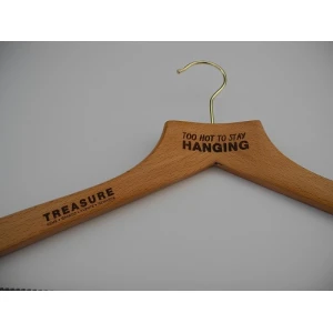 Lasered Etching On Wooden FSC Hangers