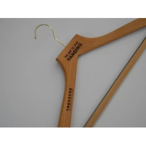 Etched Logo On Wooden FSC Clothes Hangers