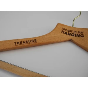 Lasered Branding On FSC Wood Hangers