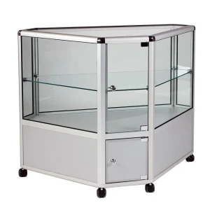 Two Thirds Glass Display Corner Counter 810mm 26012