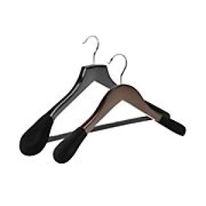 Velvet Tip Wooden Coat Hangers
