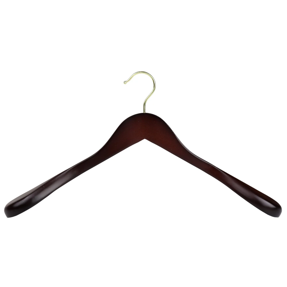 Walnut Broad Jacket Wooden Hangers 45cm (Box of 24) - 51042