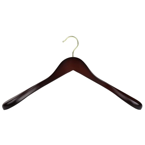Walnut Broad Jacket Wooden Hangers 45cm (Box of 24) - 51042