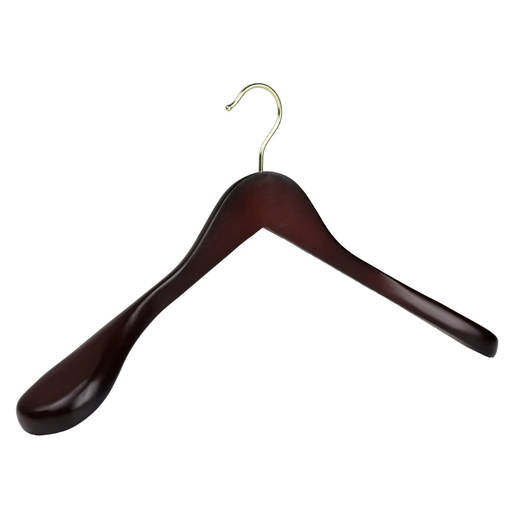 Walnut Broad Jacket Wooden Hangers 45cm (Box of 24) - 51042