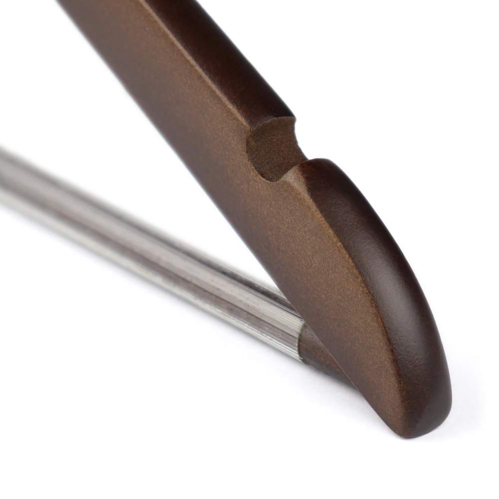 Walnut Wooden Non Slip Hanger (Box of 100) - 52039