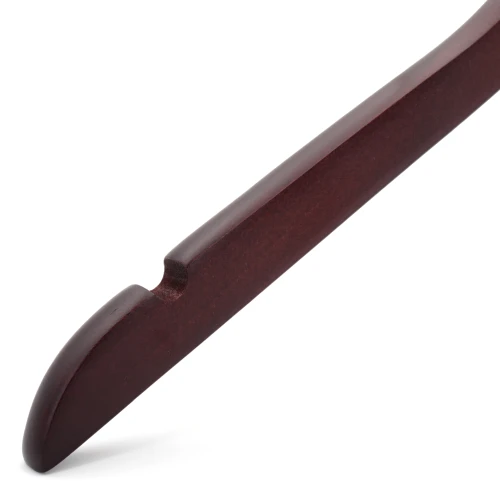 Walnut Wooden Shaped Tops Hangers 44cm (Box of 100) - 51043