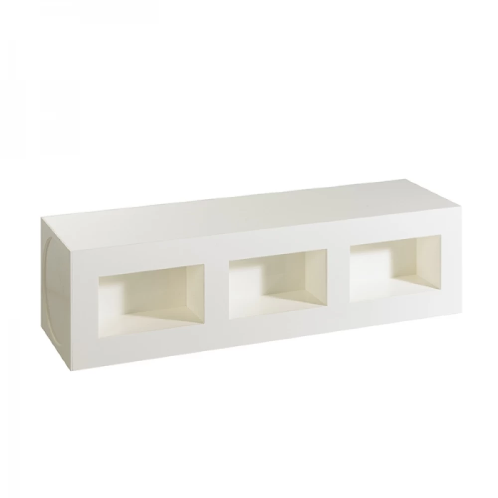 White Acrylic Display Plinth With Shelves 83022