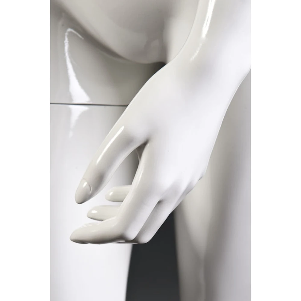 White Gloss Female Mannequin - Hands at Side, Straight Stance  71101