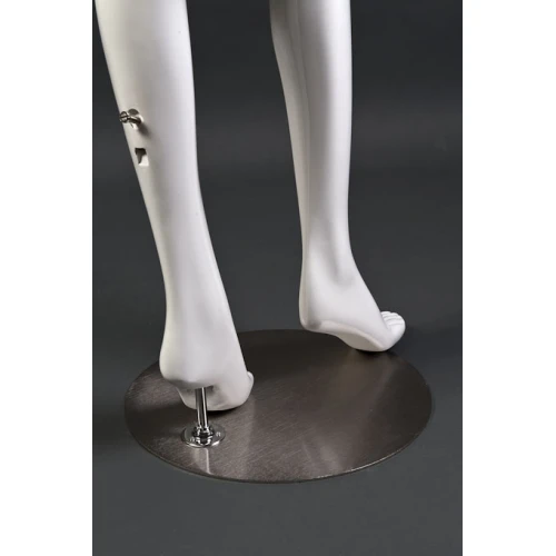 White Gloss Female Mannequin - Hands at Side, Straight Stance  71101