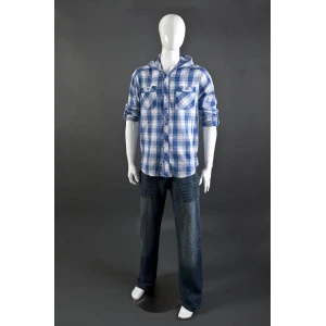 White Gloss - Hands at Side, Straight Stance, Male Mannequin 70101