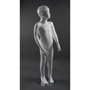 White Gloss-Hands at Side Boy Mannequin 7-8 Yrs 72101