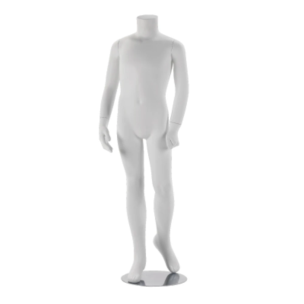 White Matt - Hands at Side - Headless Child Mannequin 8 Yrs 72308