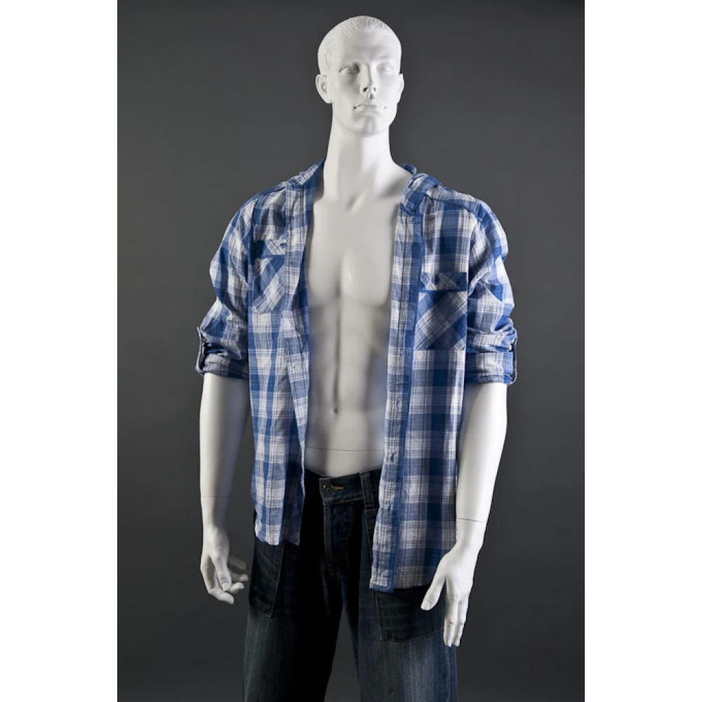 White Matt Male Mannequin - Hands at Side, Head off Centre 70201