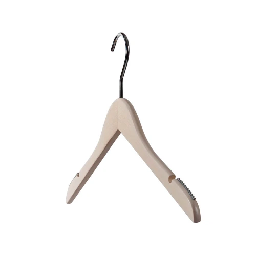 White Wash Shaped Hangers with 6mm Chrome Hook 40cm (Box of 100) 50026