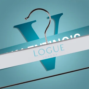 White Wooden Printed Trouser/Skirt Clip Hangers - Logue London