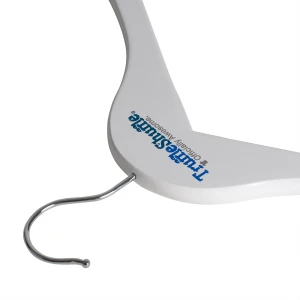 White Wooden Printed Clothes Hangers - Truffle Shuffle