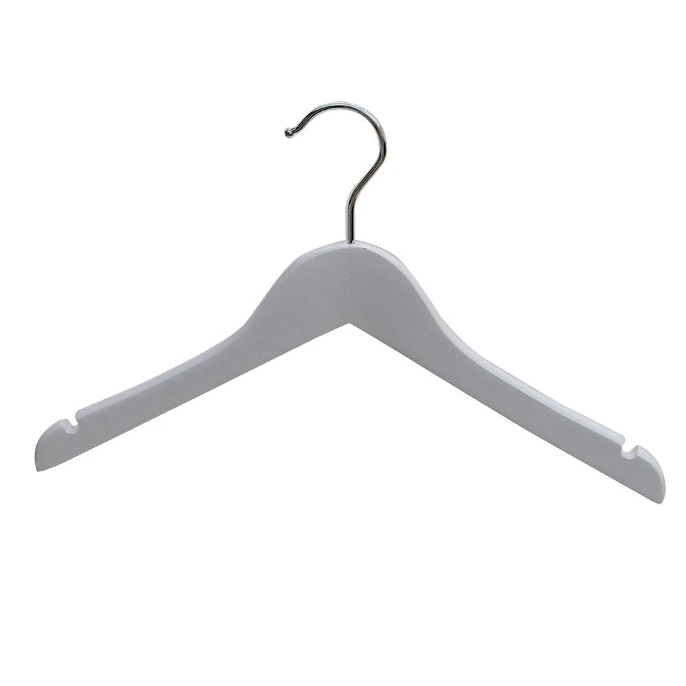 Wooden Baby White Jacket Wishbone Hangers 28cm (Box of 50) 51039