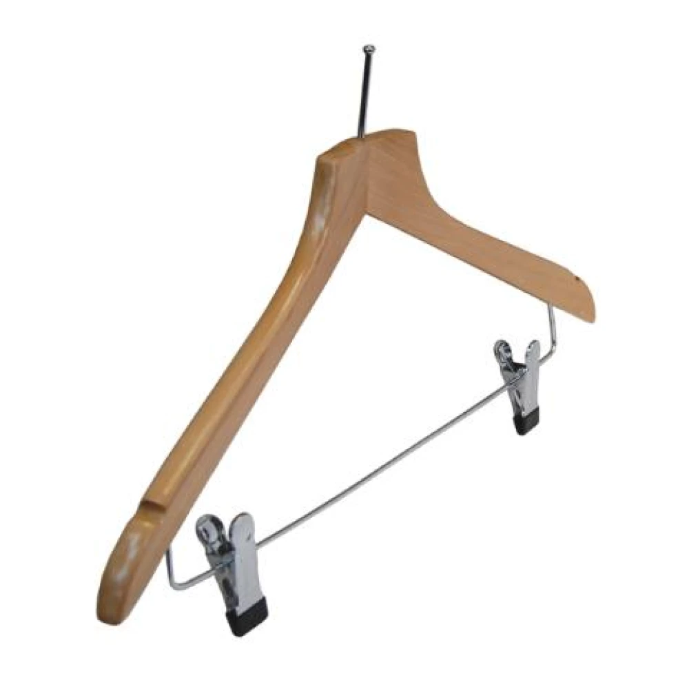 Wooden Hotel Suit Clothes Hangers 44cm (Box of 50) 51060