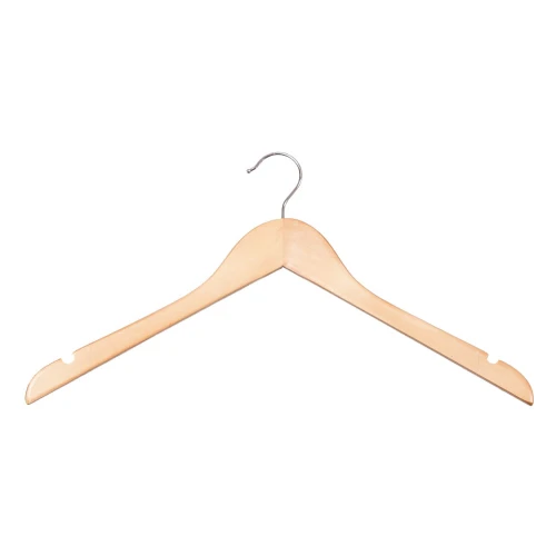 Wooden Shaped Clothes Hangers 39cm With Notches (Box of 100) 50001