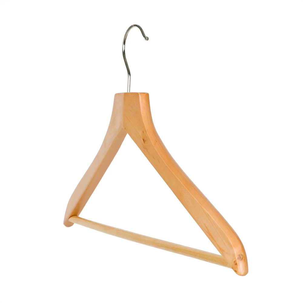 Wooden Shaped Clothes Hangers 44.5cm Square Neck (Box of 100) 51036