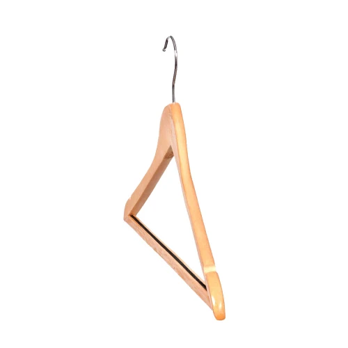 Wooden Wishbone Hangers With Non Slip Centre Bar 43cm (Box of 100) 50004