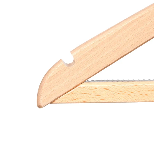 Wooden Wishbone Hangers with Non-slip Trouser Bar 42cm FSC 50010