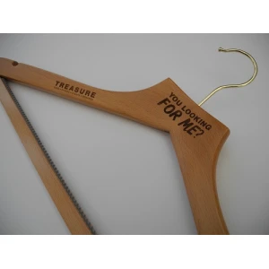 Laser Engraving, Wood Engraved FSC Clothes Hangers - You Looking For Me?